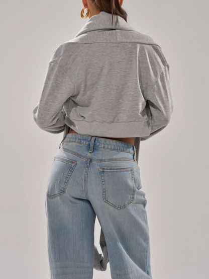 Solid Turtleneck Top