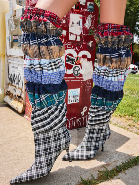 Pleated Layered Multi Boots