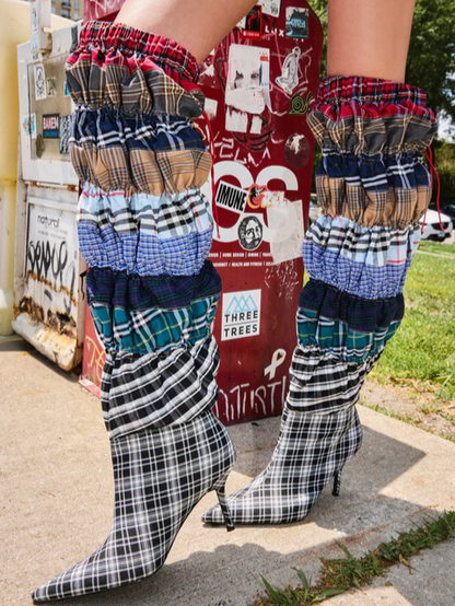 Pleated Layered Multi Boots