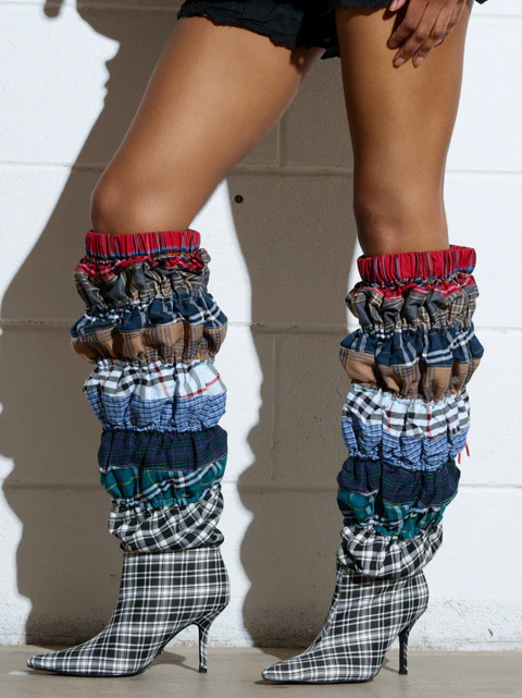 Pleated Layered Multi Boots