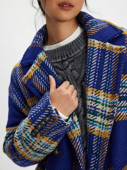 Checkered Pattern Colorful Jacket
