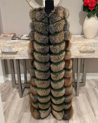 Sleeveless Long Fur Coat