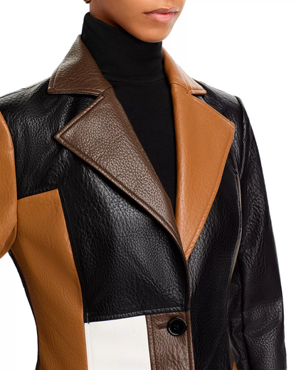 Long Faux Leather Coat
