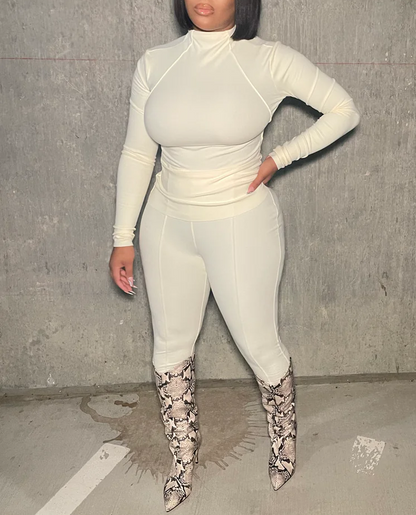 Soft pullover two-piece set