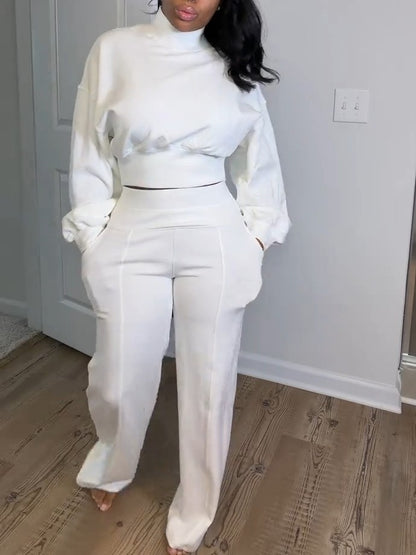 Soft pullover two-piece set