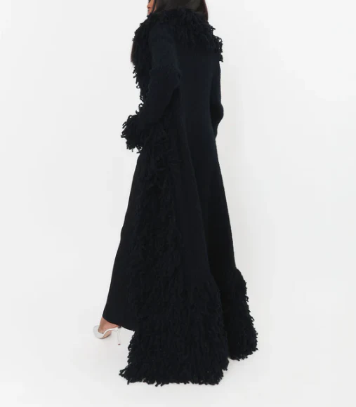 Fringe Knit Coat