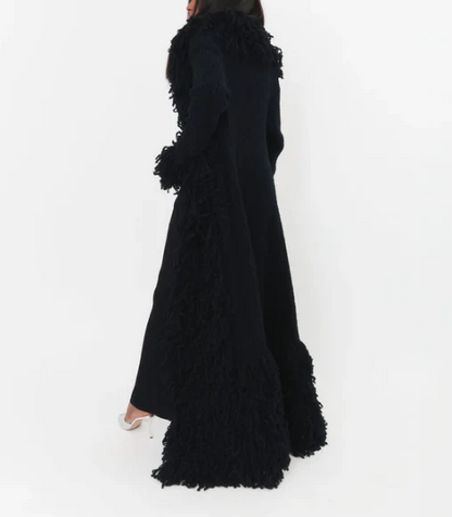 Fringe Knit Coat