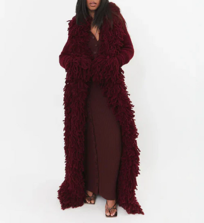 Fringe Knit Coat