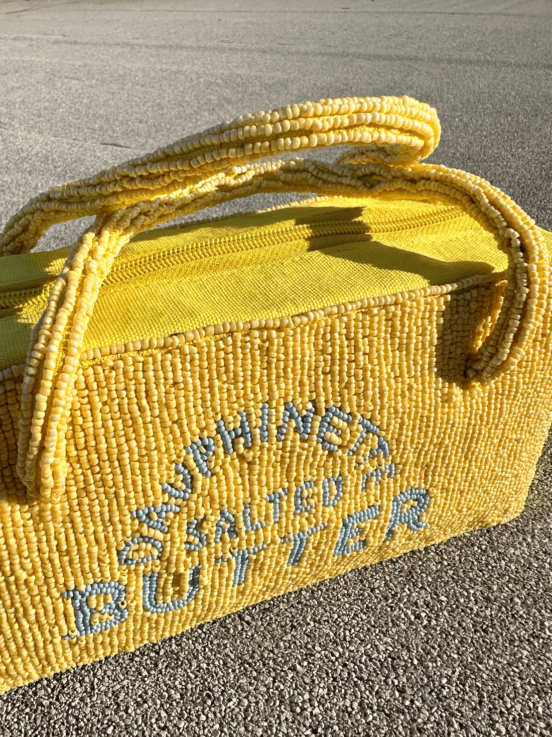 Hand-Beaded Butter Bag
