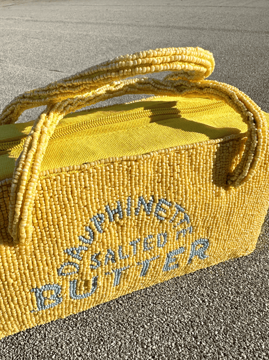 Hand-Beaded Butter Bag