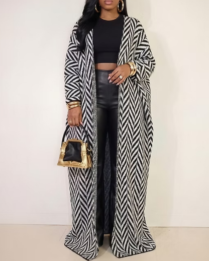 Checkered Eden Maxi Cardigan