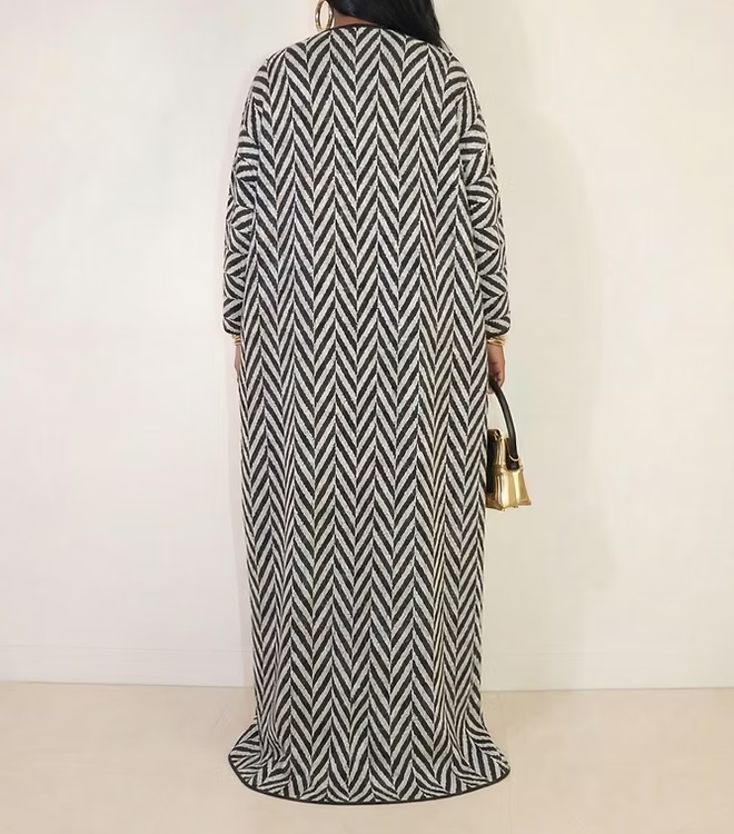 Checkered Eden Maxi Cardigan