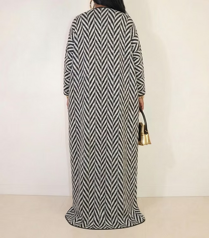 Checkered Eden Maxi Cardigan