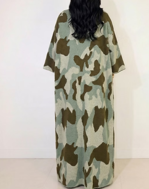 Camo Maxi Cardigan