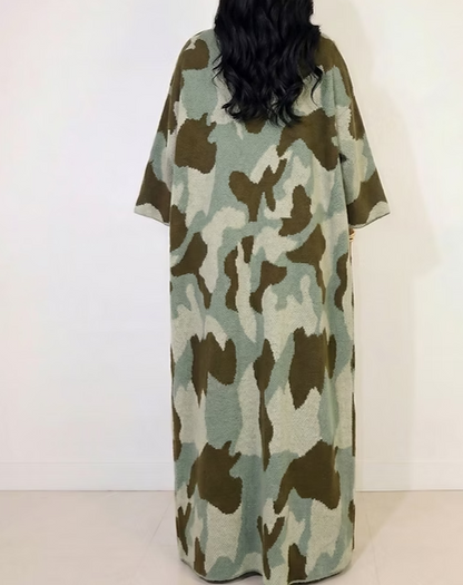 Camo Maxi Cardigan