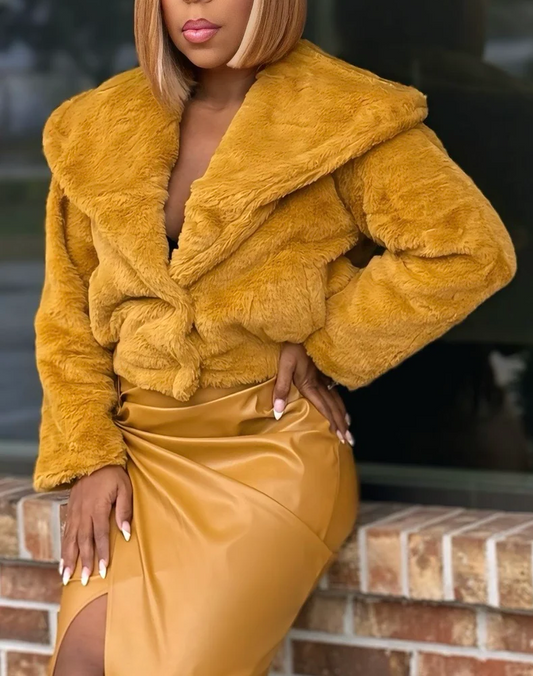 Faux Fur Crop Jacket