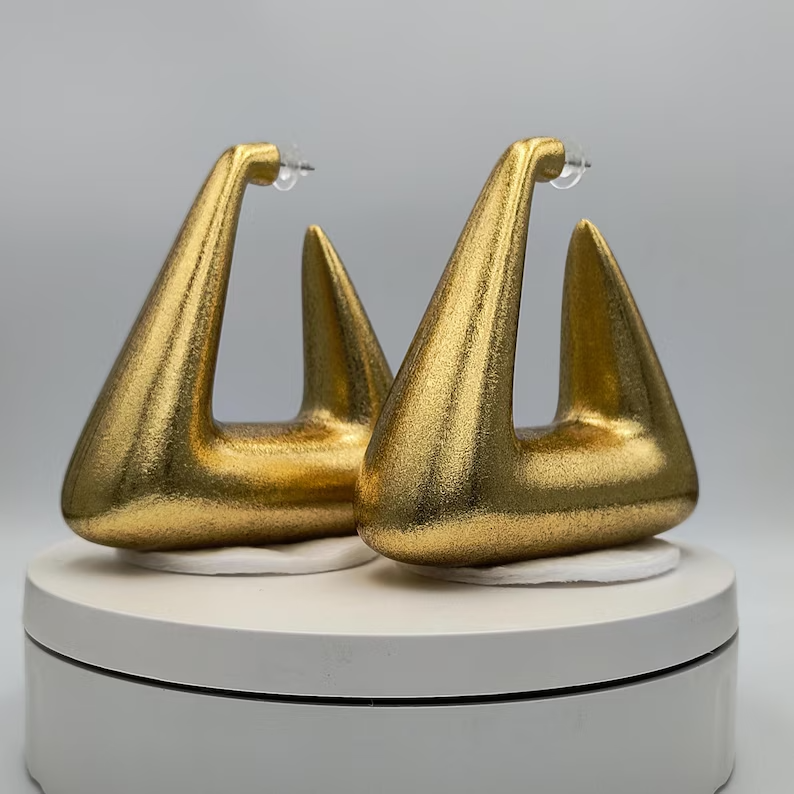 Geometric Big Hoop Earrings