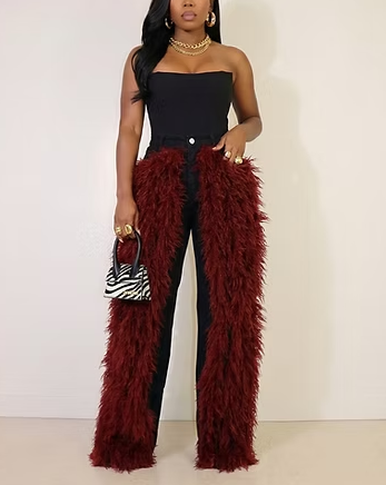 Feathered Jeans