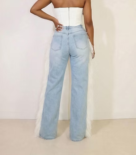 Feathered Jeans