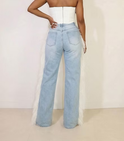 Feathered Jeans