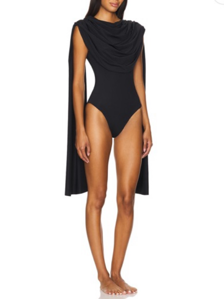 Draped High Neck Bodysuit