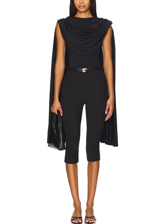 Draped High Neck Bodysuit