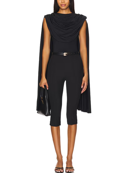 Draped High Neck Bodysuit