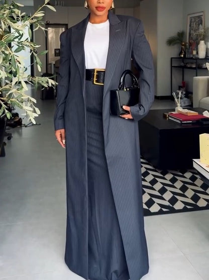 Plaid suit jacket + matching suit skirt