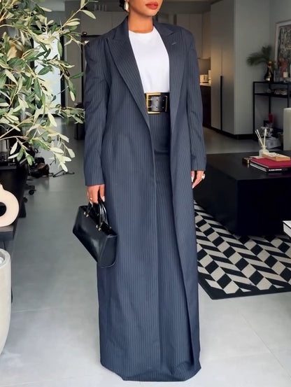 Plaid suit jacket + matching suit skirt