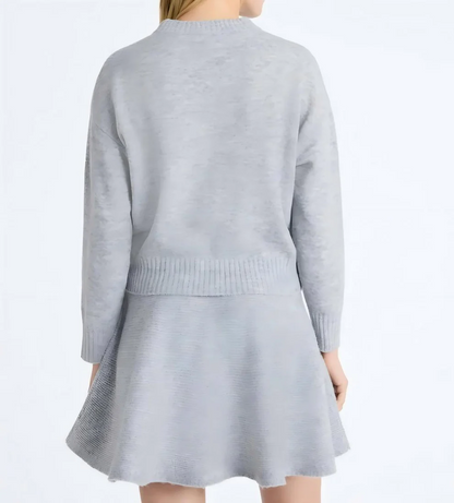 Crystal-embellished sweater dress set