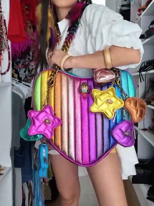 Colorful Heart Shoulder Bag