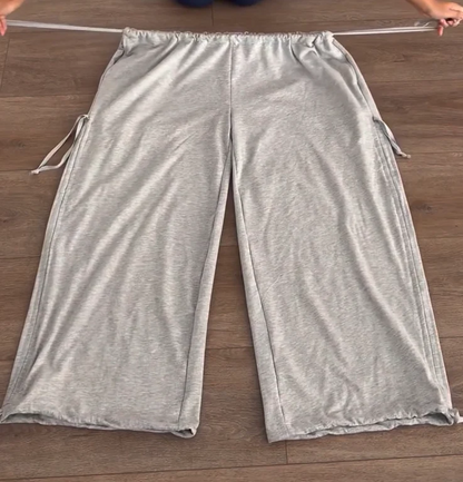 Drawstring Pleated Pants