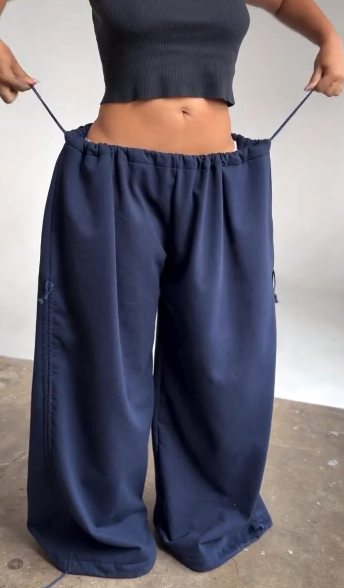 Drawstring Pleated Pants