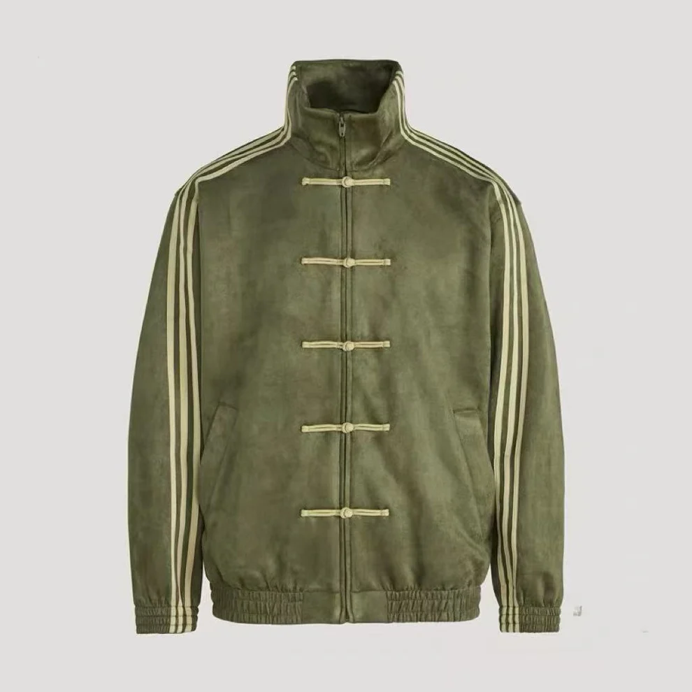 Embroidered Three Stripes Tang Suit Loose Jacket