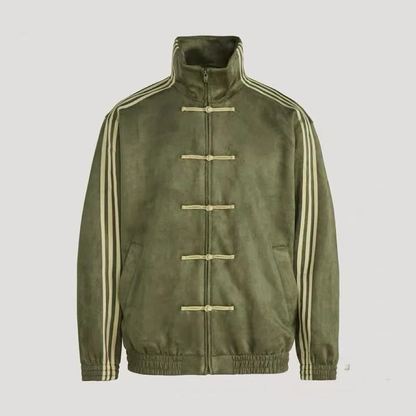Embroidered Three Stripes Tang Suit Loose Jacket