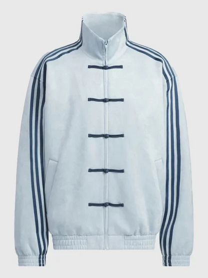 Embroidered Three Stripes Tang Suit Loose Jacket