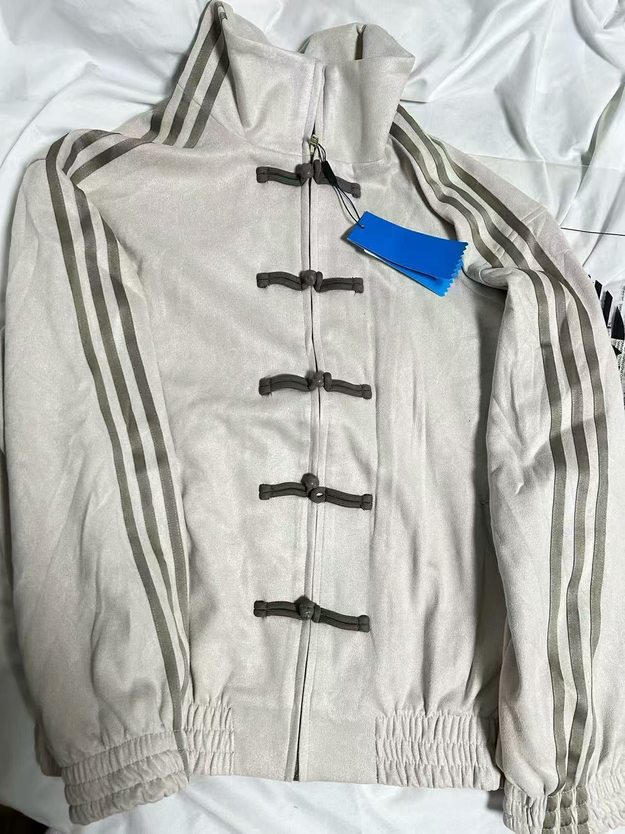 Embroidered Three Stripes Tang Suit Loose Jacket