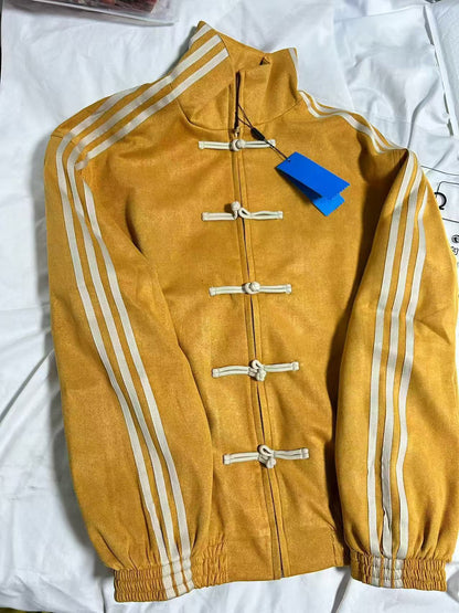 Embroidered Three Stripes Tang Suit Loose Jacket