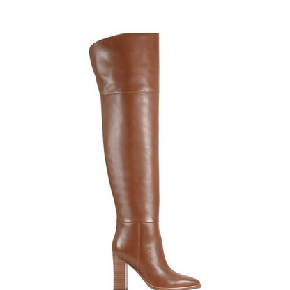 Knee high block heel boots
