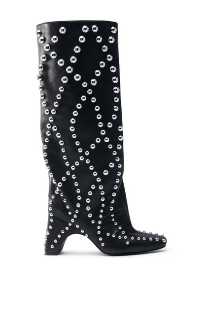 Studded Knee High Boot