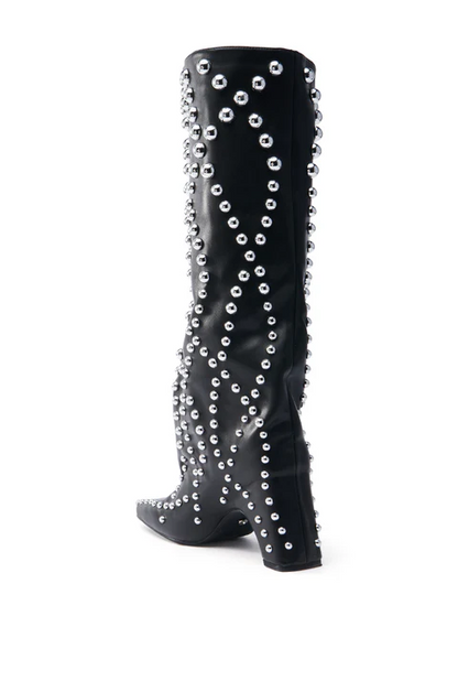 Studded Knee High Boot