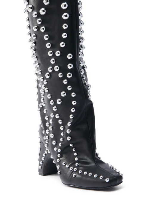 Studded Knee High Boot
