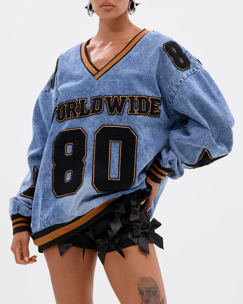 THE WORLD DENIM SWEATSHIRT