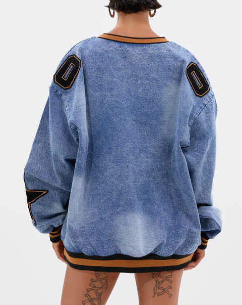 THE WORLD DENIM SWEATSHIRT
