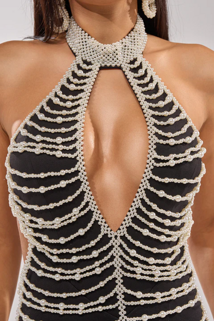Pearl-embellished jumpsuit