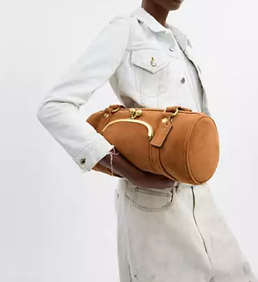 Kisslock Barrel Bag