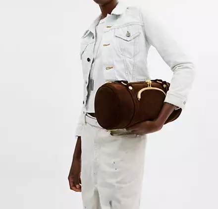 Kisslock Barrel Bag