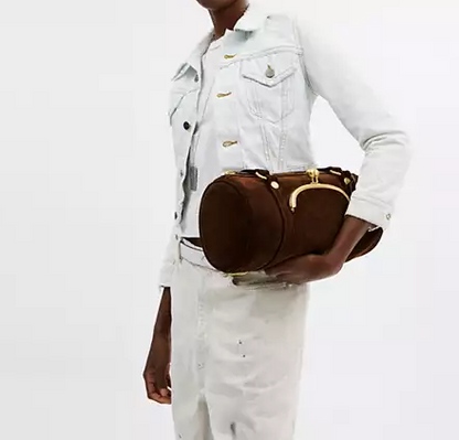 Kisslock Barrel Bag