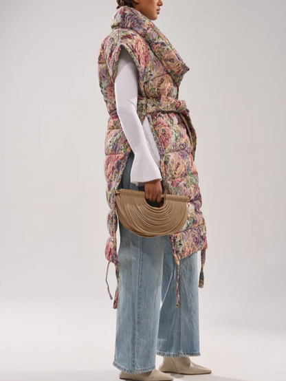 Printed Down Puffer Vest Jacket