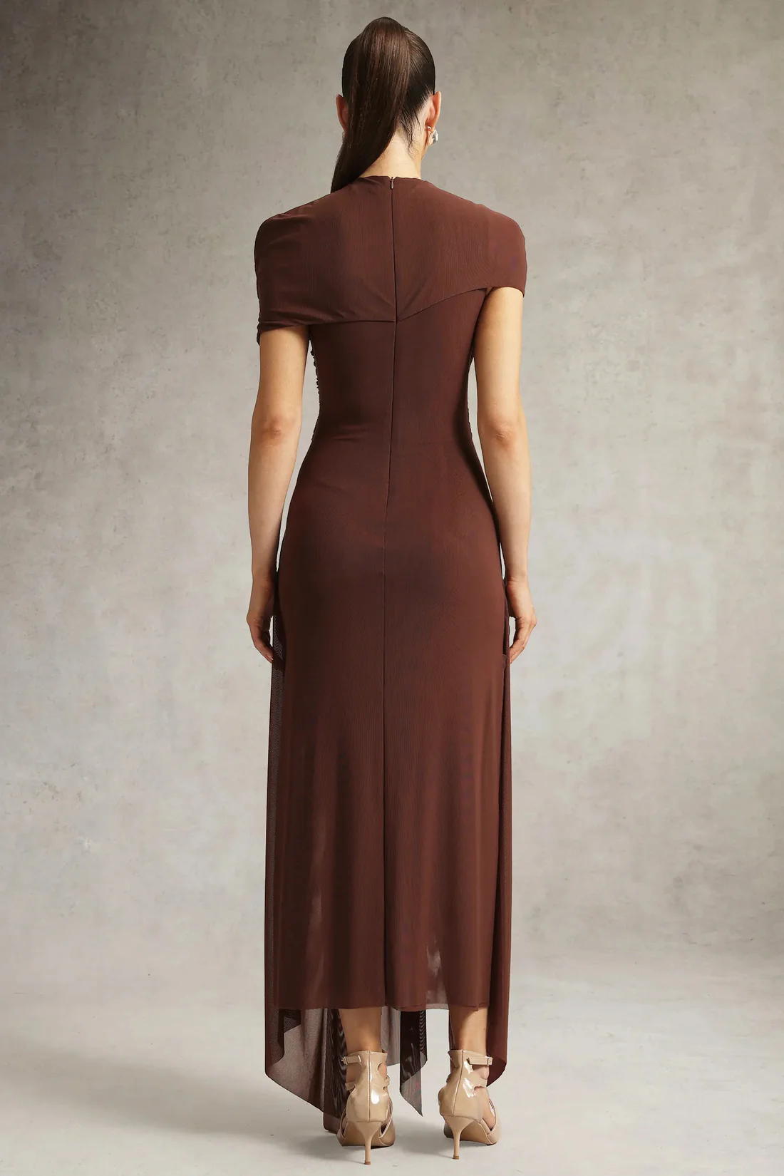 Braided Tulle Maxi Dress